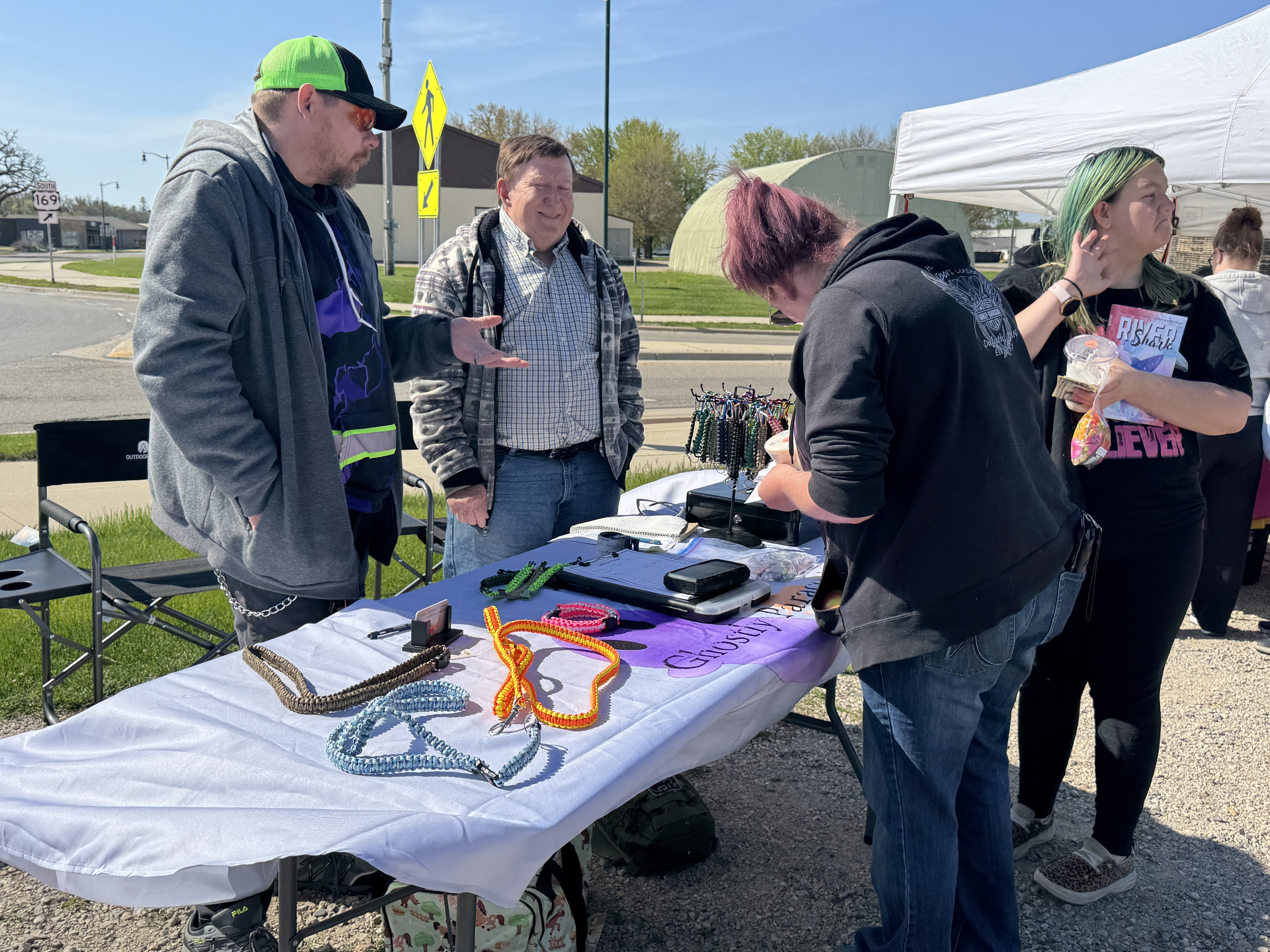 Ghostly Paracord at Blue Earth Community Market opening day