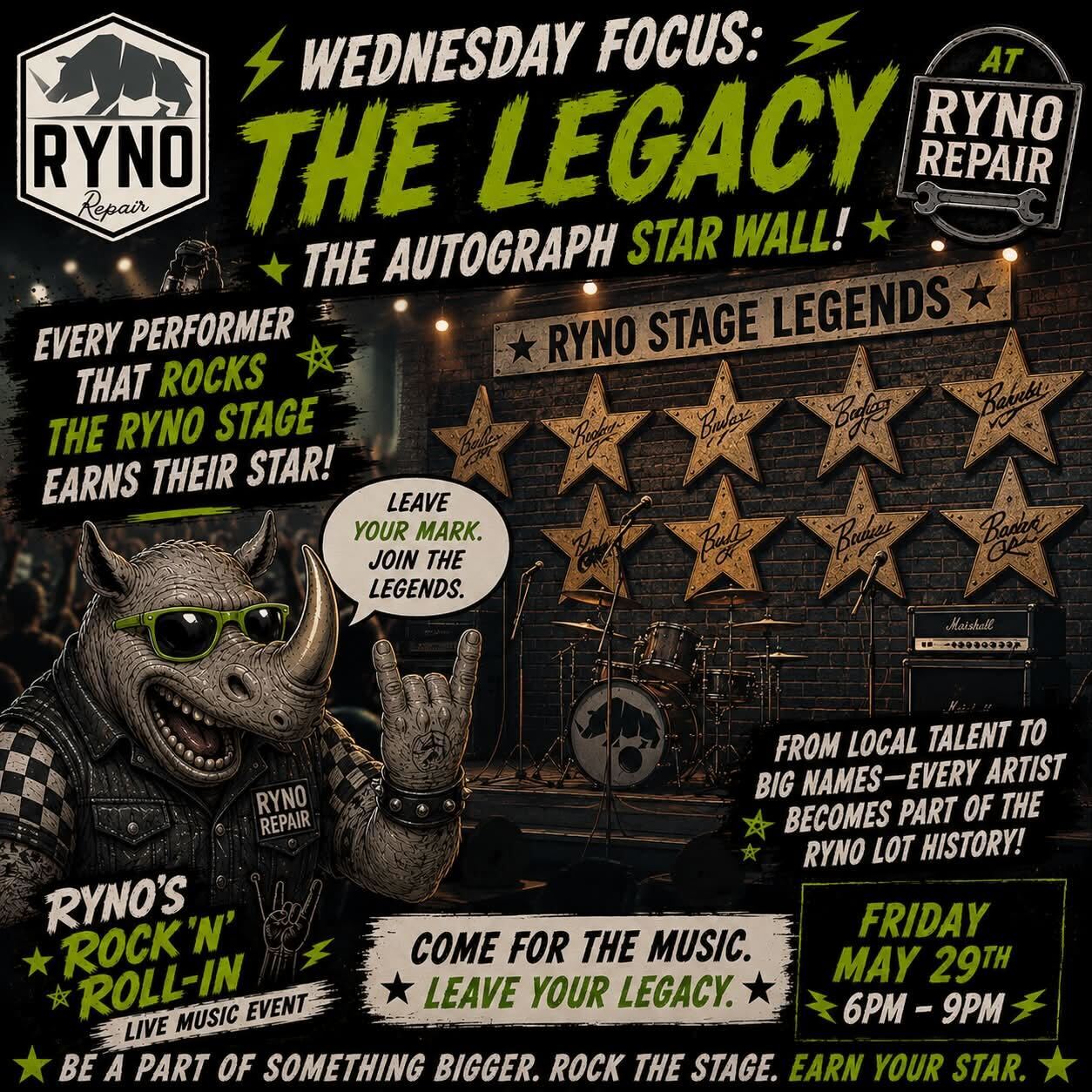 Ryno's Rockin' Roll-In Wednesday focus poster
