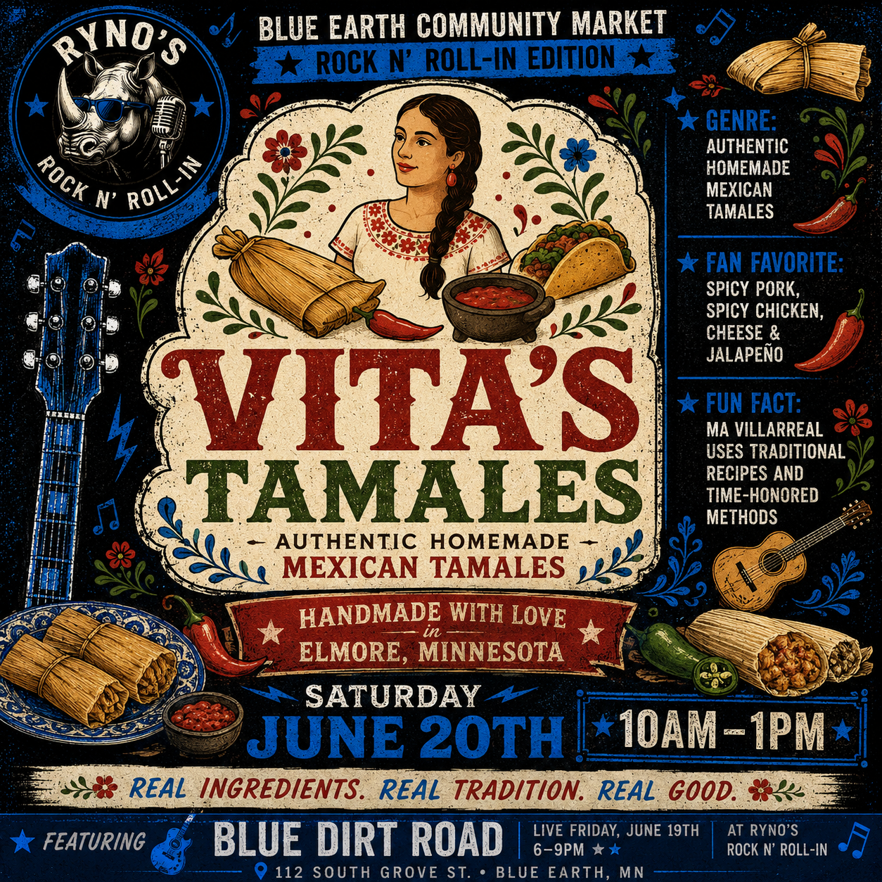 Vita's Tamales featured for Rockin' Ryno Market Takeover Week