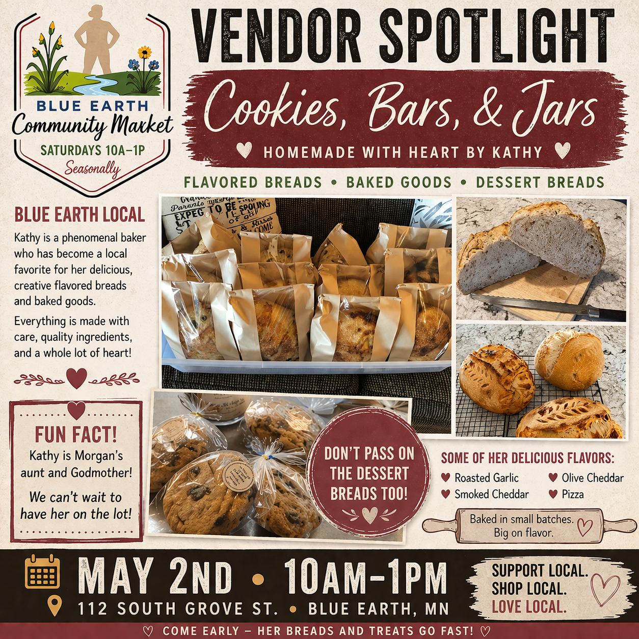 Cookies Bars and Jars at Blue Earth Community Market