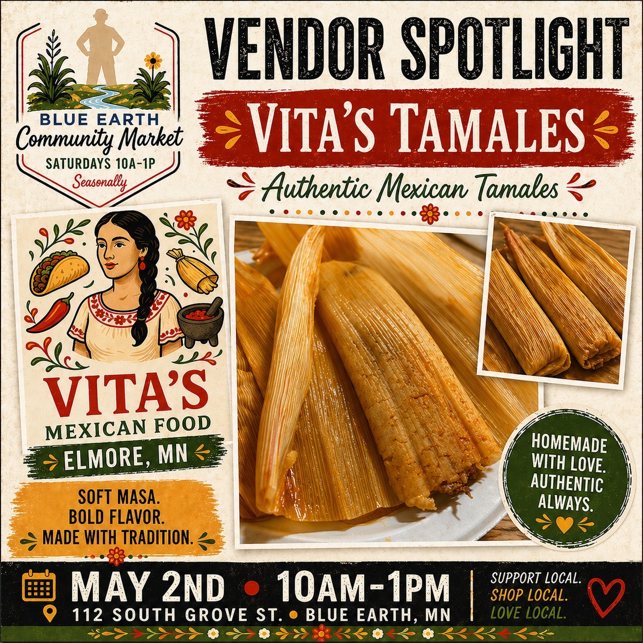 Vita's Tamales at Blue Earth Community Market